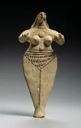 Kvinnlig figur, akkadisk, Urs tredje dynasti, omkring 2334-2004 f.Kr.